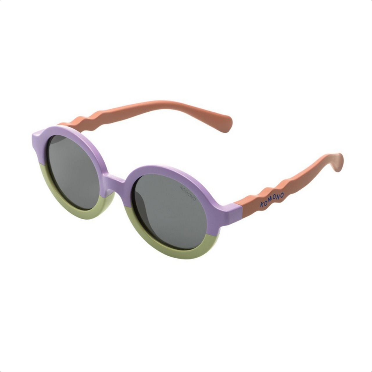 runde brille, sonnenbrille, lila rahmen, grüne gläser, snap-sportbrille