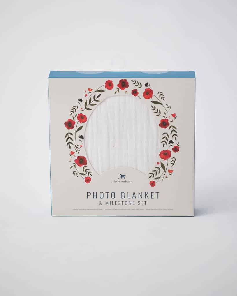 Photo Blanket & Milestone Set - Summer Poppy