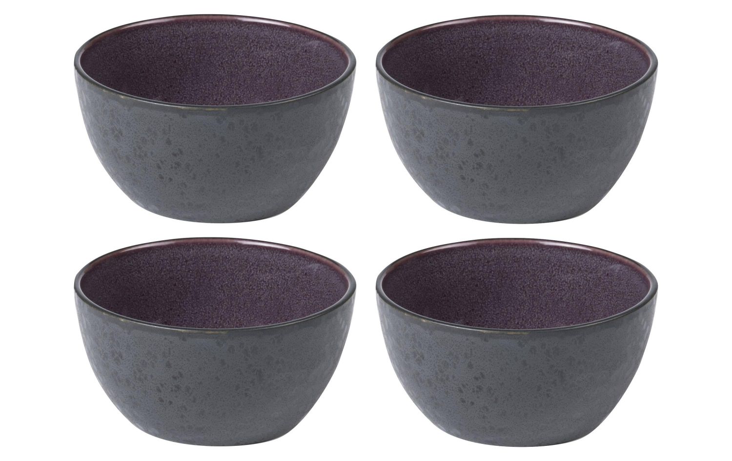 Schale, Porzellanschüssel, Keramikschüssel, tiefblau, 4er-set