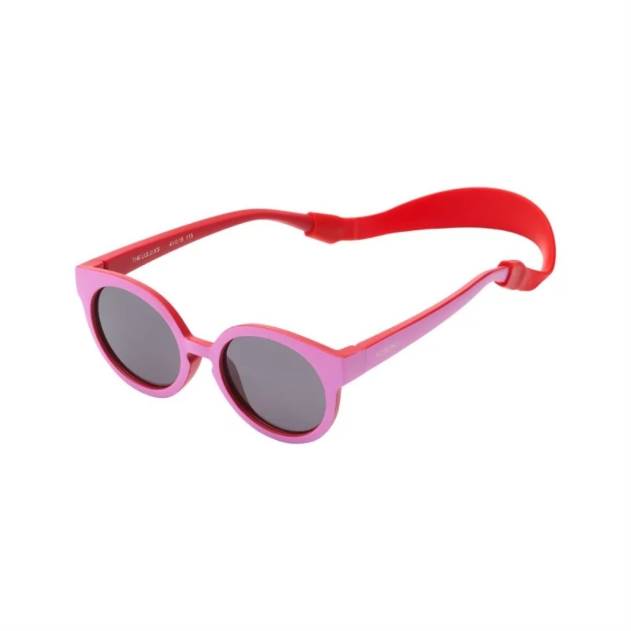 Kinderbrille, Rund gestreift, Pink, Rosa Gläser, Sonnenbrille