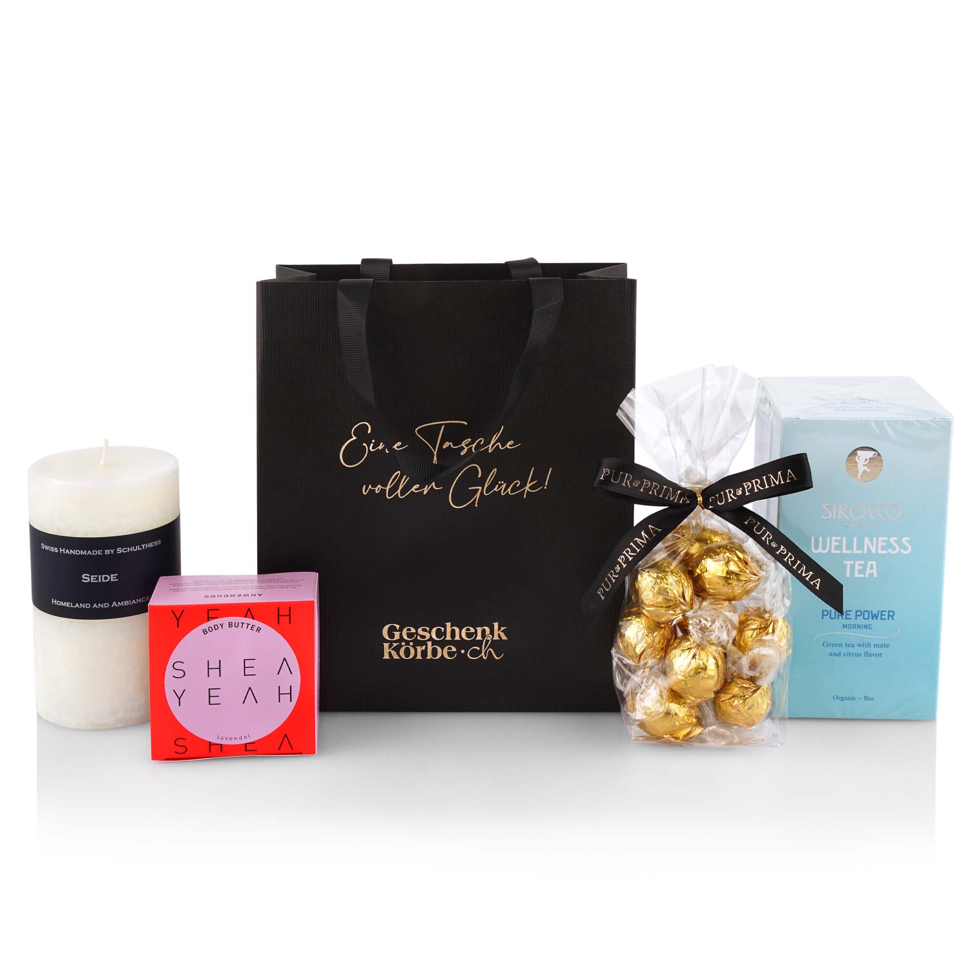 Geschenkset, Wellness, Schwarz, Kleines Geschenk, Kerzen