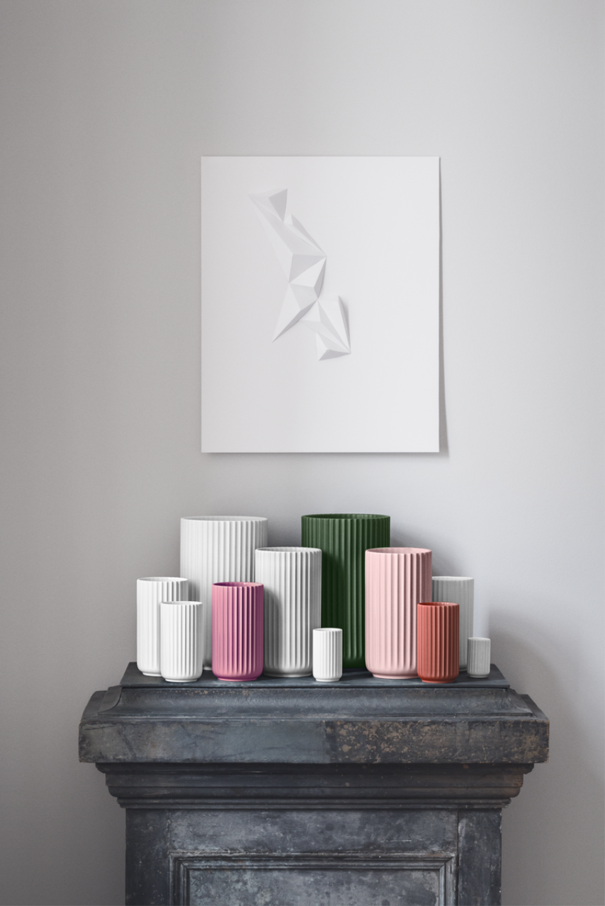 Lyngby Vase, 25cm, Rosa