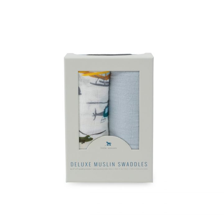 Deluxe Muslin Swaddle 2 Pack - Air Show