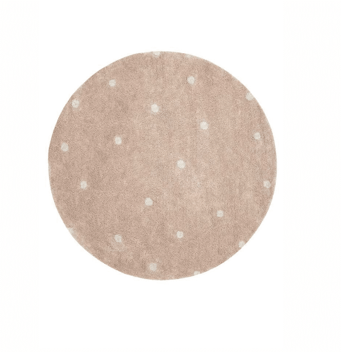 Rug Round Dot Rose