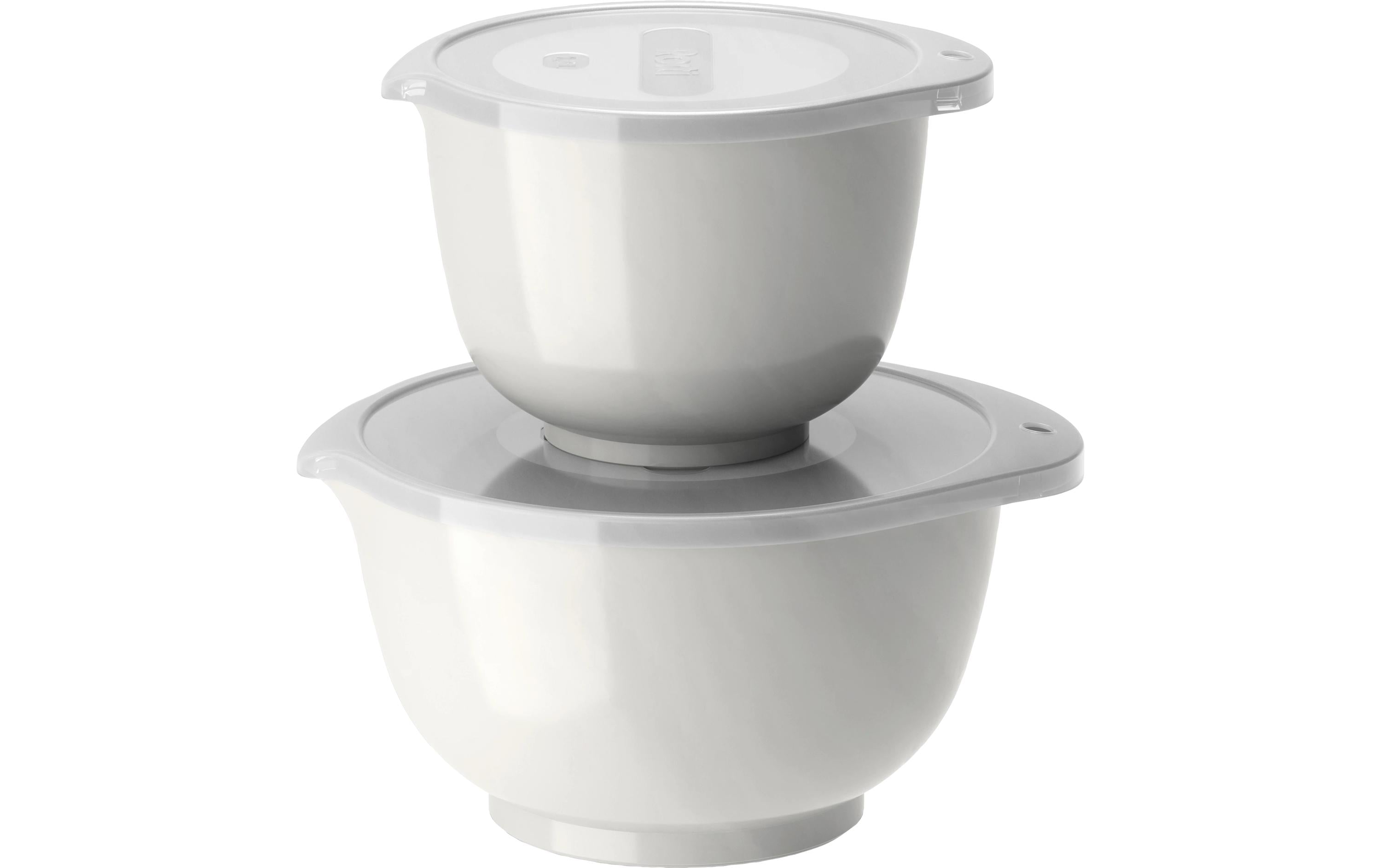 Schüsseln, Aufbewahrungsbehälter, Mikrowellengeeignet, Weiß, Deckel-Set