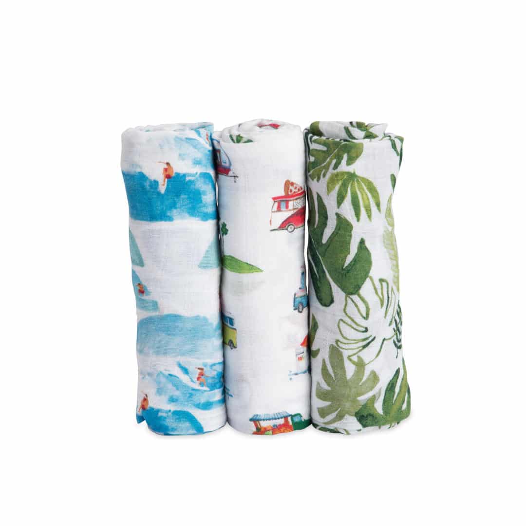 Cotton Muslin Swaddle 3 Pack - Summer Vibe Cotton Muslin Swaddle 3 Pack - Summer Vibe