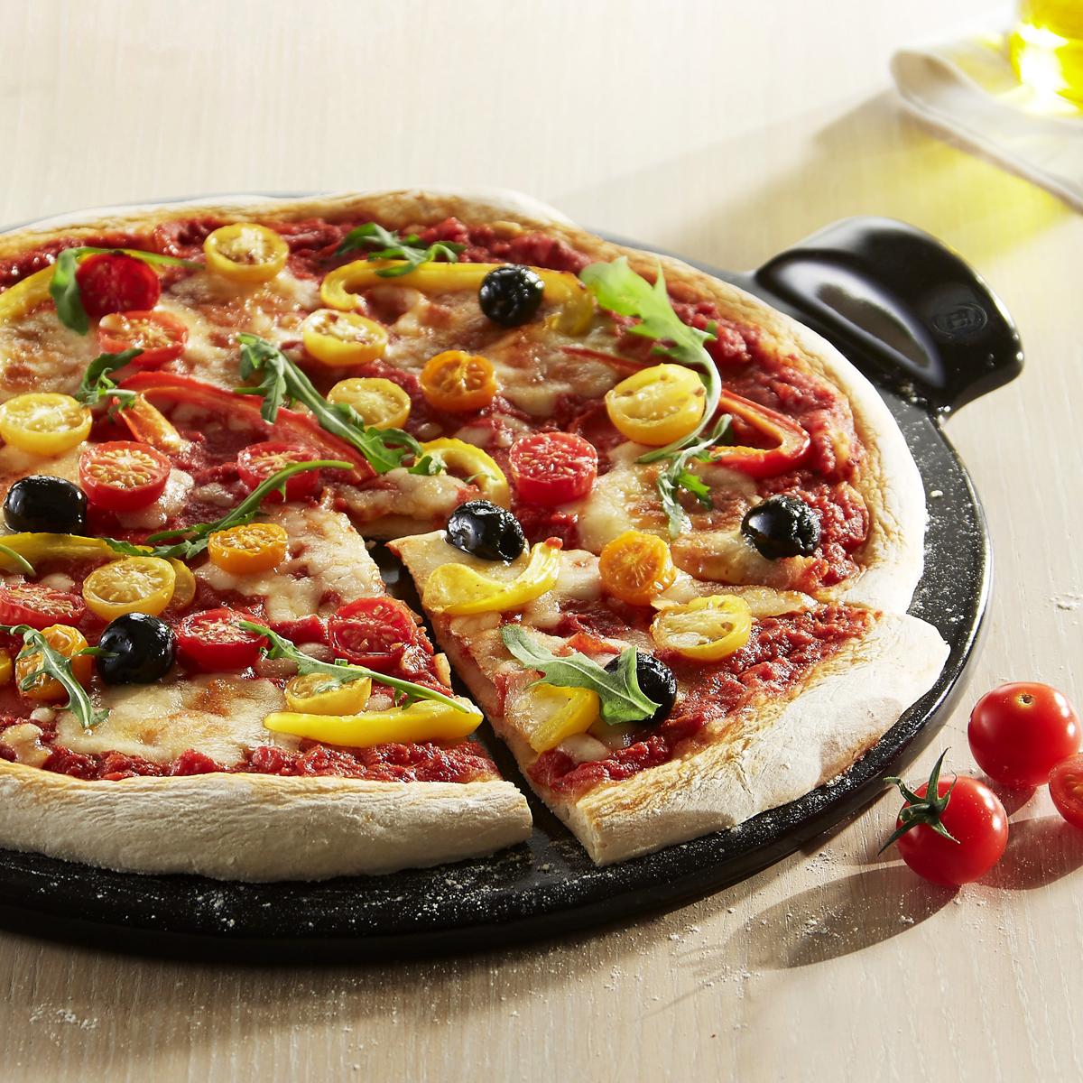 Essen, Pizza, Präsentation des Essens