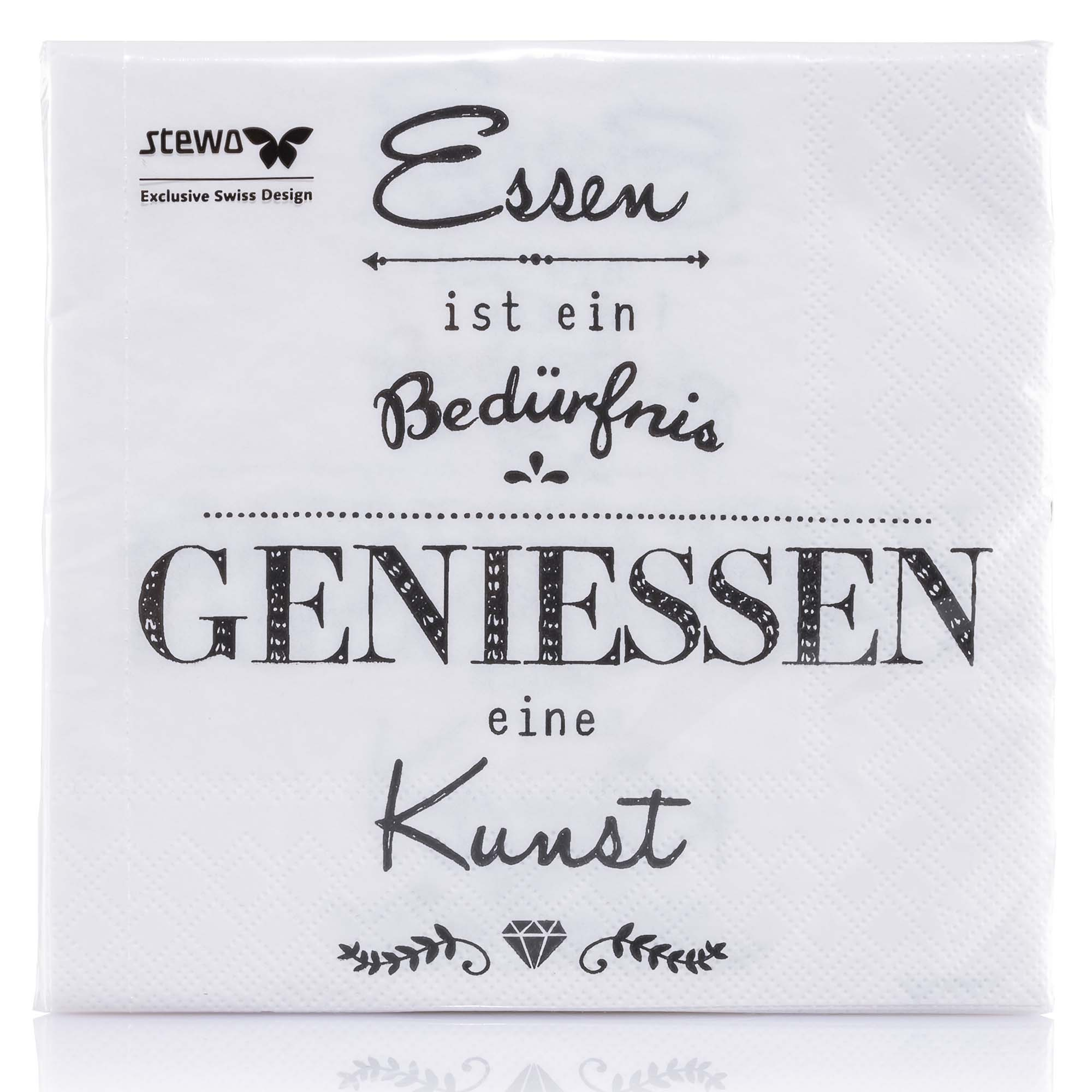 Serviette Dante weiss, 20Stk.