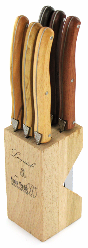 Messerblock mit 6 verschiedenen Debutant Country Steakmessern Messerblock mit 6 verschiedenen Debutant Country Steakmessern