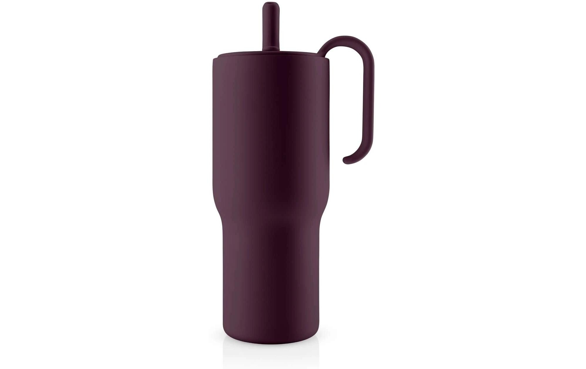 Thermobecher, Wasserflasche, Vakuumisoliert, Becher mit Henkel, Bordeauxrot