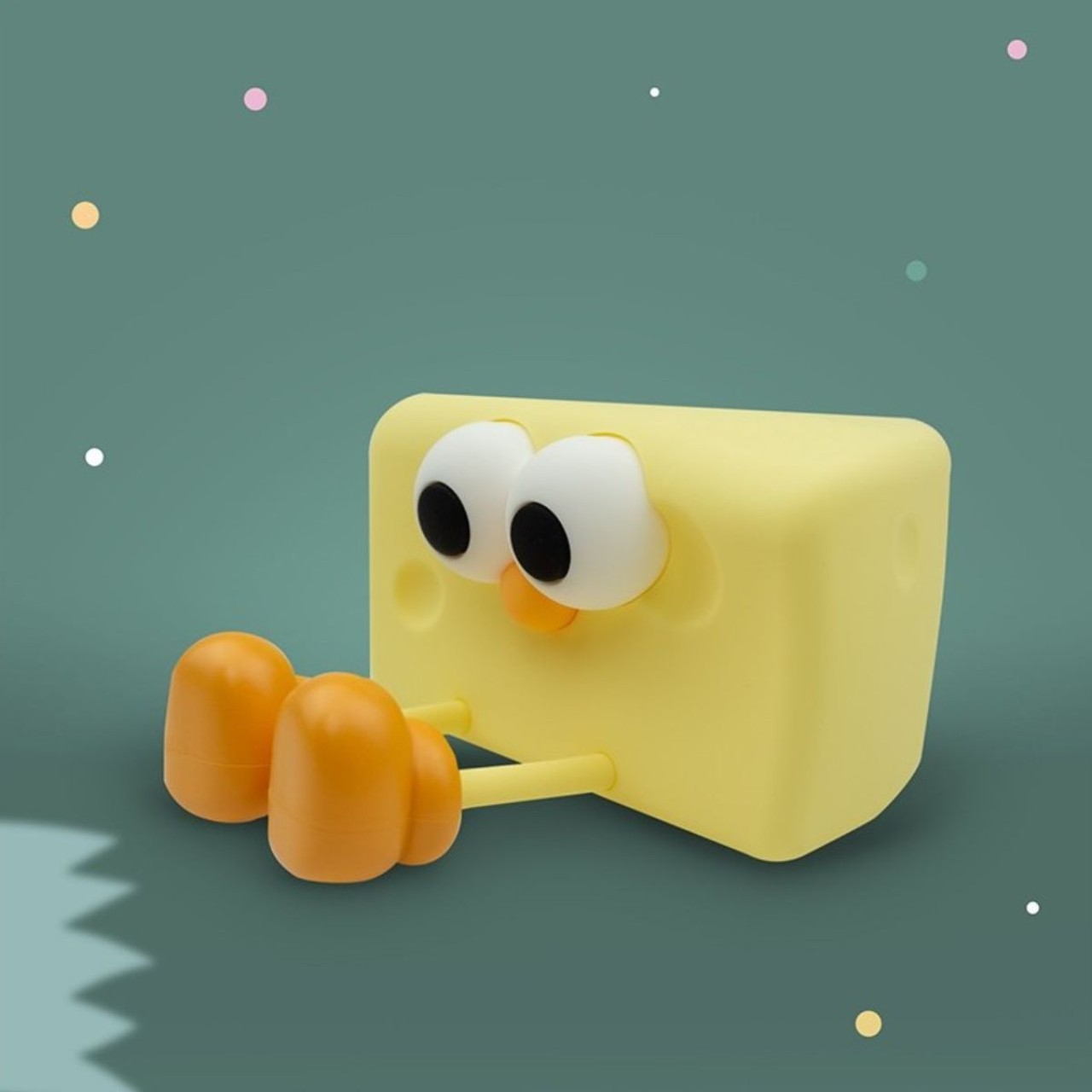 glücklich, würfel, gelb, augen, orange schuhe