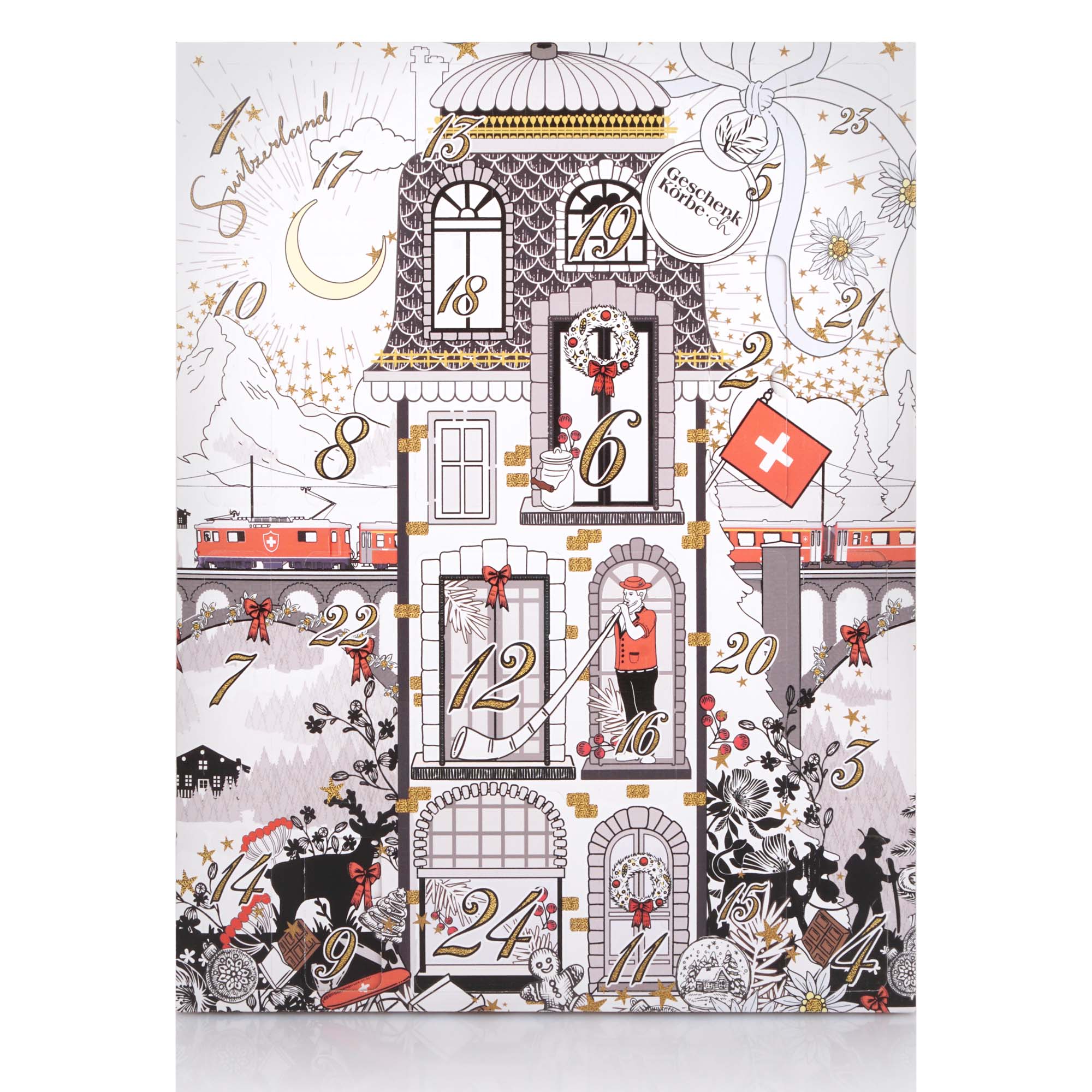 Adventskalender "Schweiz" Kunst, Kritzeln, Zeichnen, Grafiken, Person