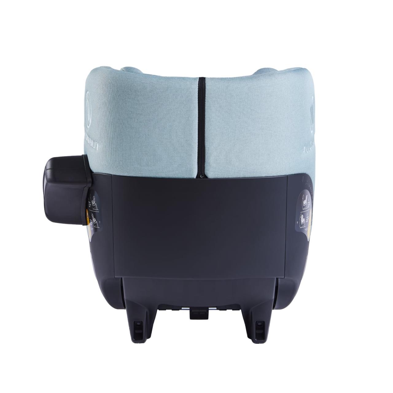 Kindersitz, Autositz, verstellbar, gepolstert, blau-grau