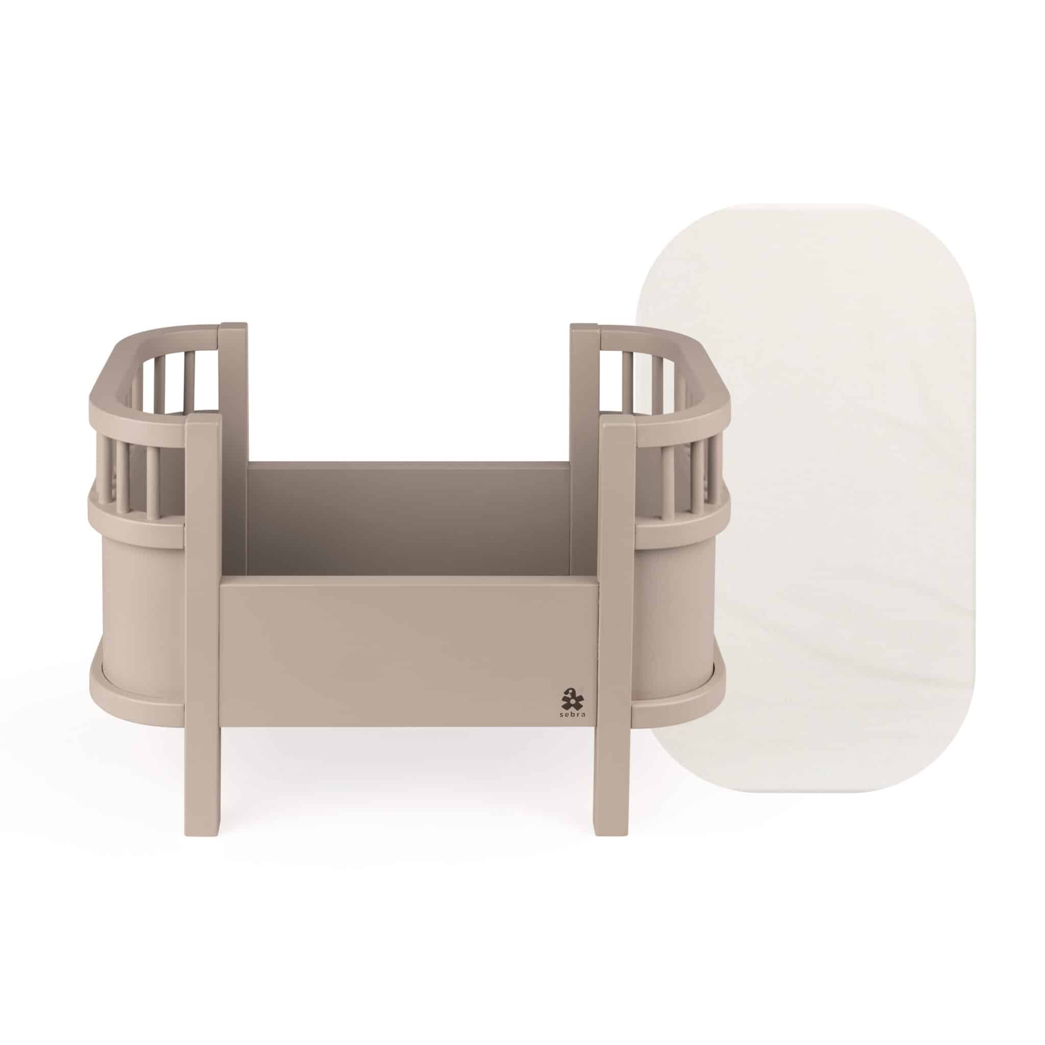 Sebra Puppenbett + Matratze, jetty