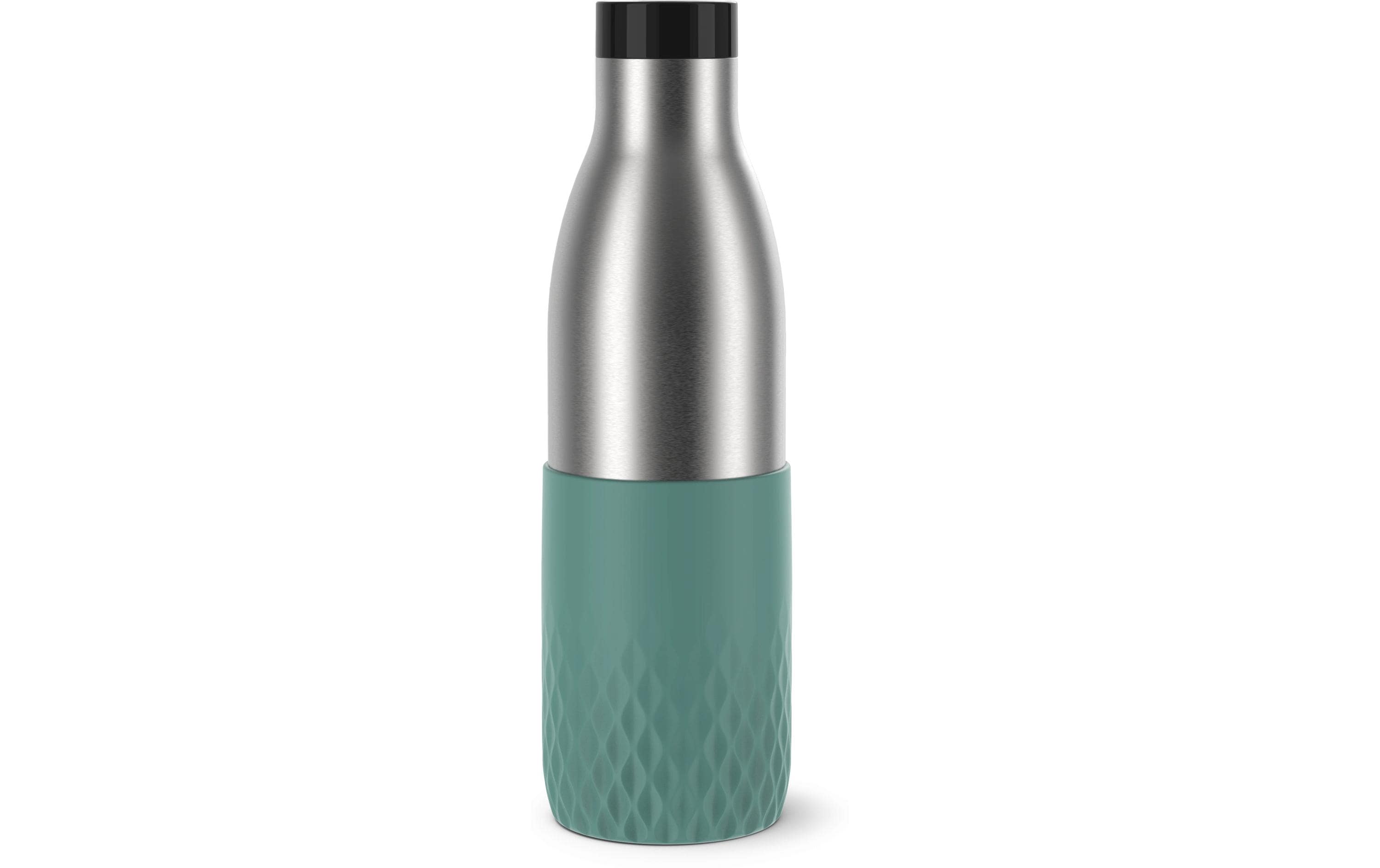 stahl, Thermosflasche, isoliert, grün, Kappe