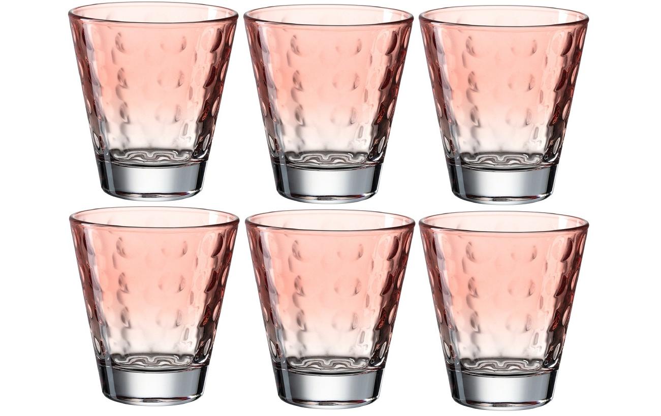 Leonardo Trinkglas Optic Pastell, rot, 215ml
