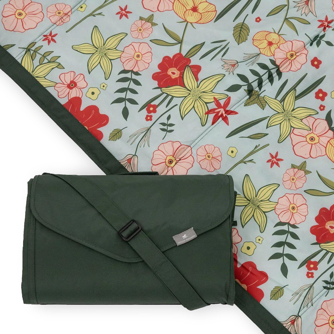 handtasche, crossbody, grün, synthetisches material, faltelement