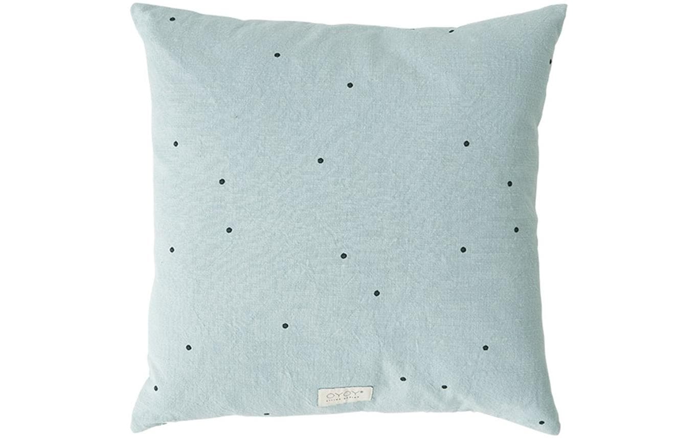 OYOY Kissen Kyoto Dot Dusty Blue