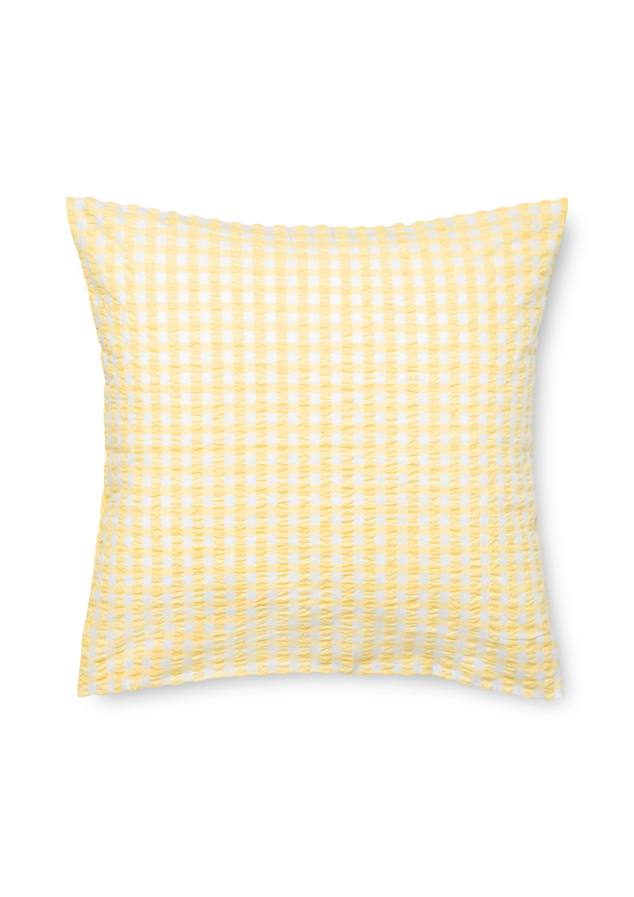 Bæk&Bølge Kissenbezug DK, 63x60cm, Gelb/Weiss