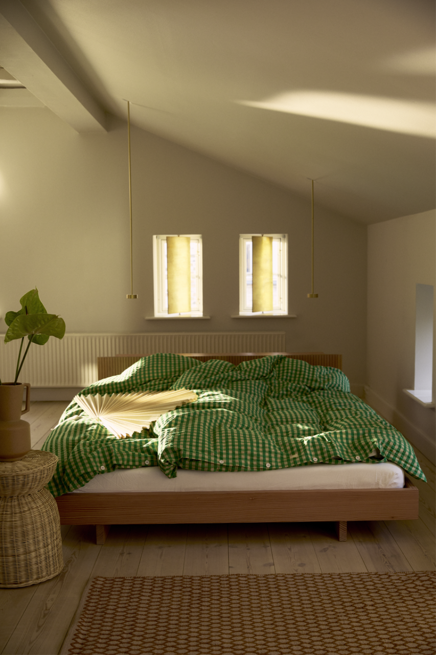 Bæk&Bølge Bettwäsche DK, 140x220cm, Grün/Beige