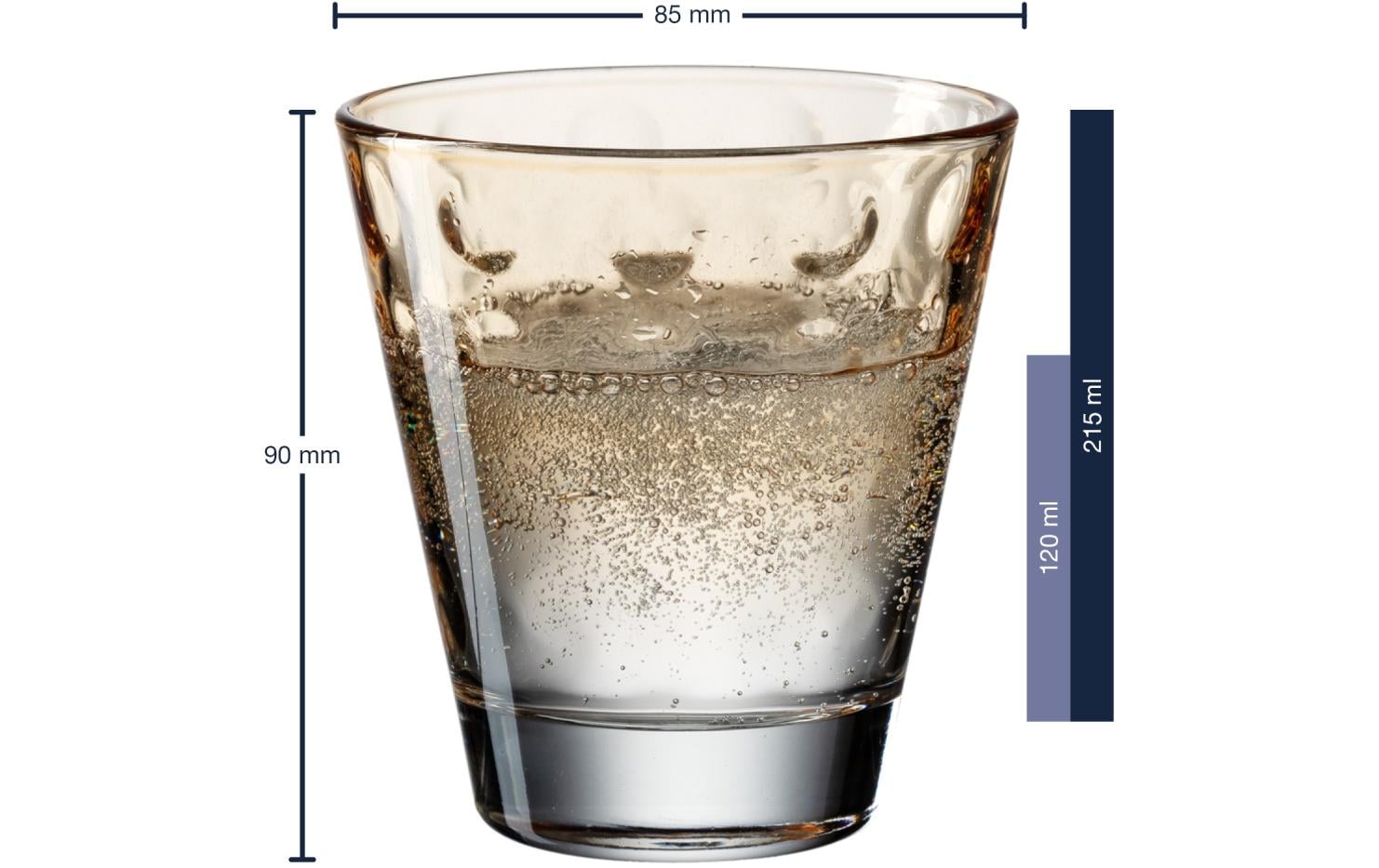 Leonardo Trinkglas Optic Pastell, orange, 215ml