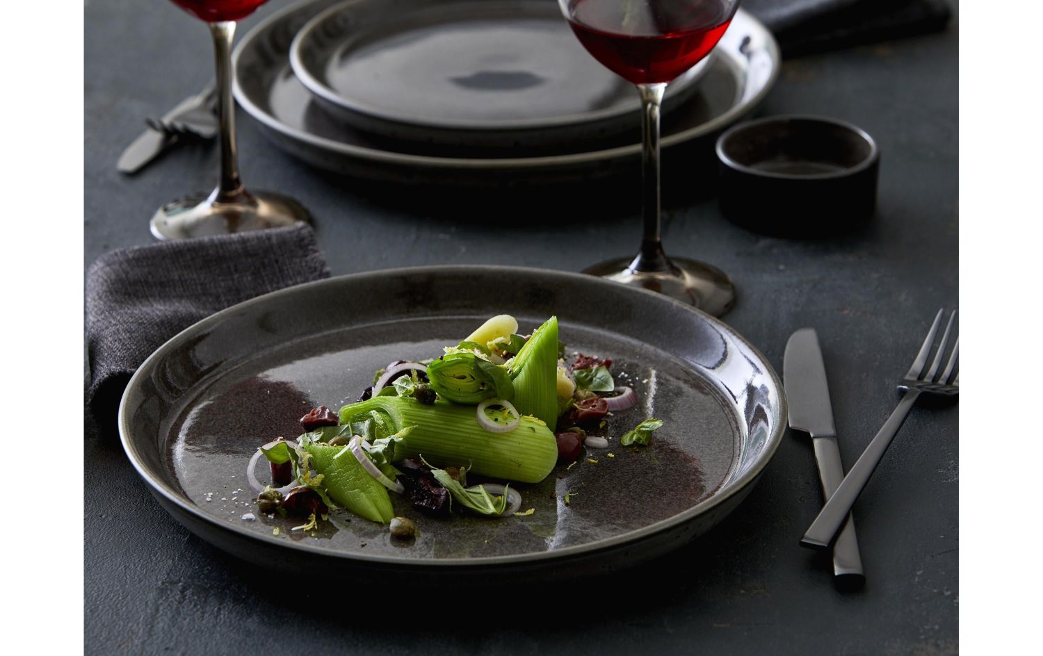 Pasta, Pasta mit Gemüse, Grün, Vorspeise, Teller