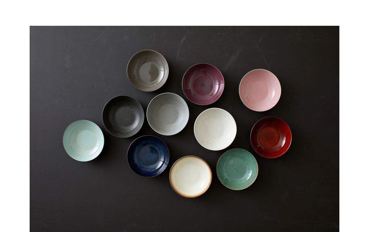 Schalen, Teller-Set, Porzellan, bunt, minimalistisch