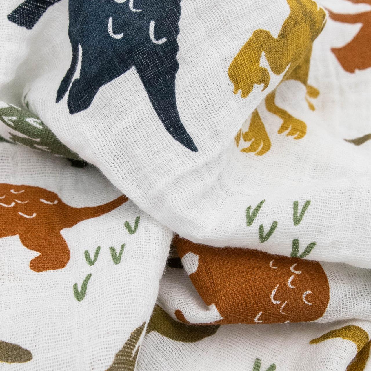 Baumwoll-Muslin Squares, Dino Friends Baumwoll-Muslin Squares, Dino Friends