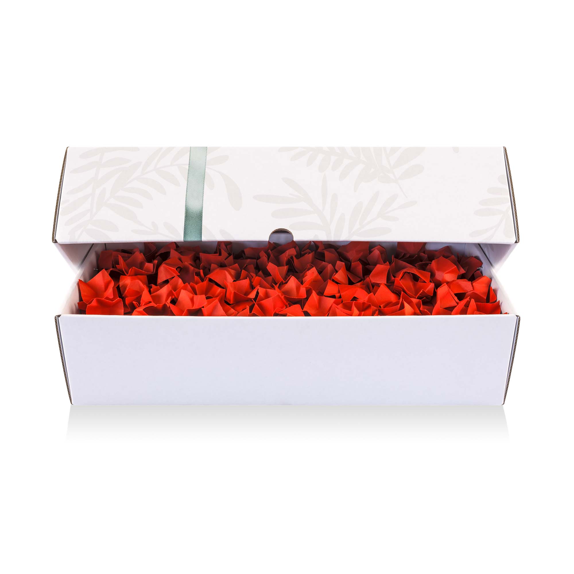 Geschenkbox Klein "Klassisch" - Füllmaterial Rot