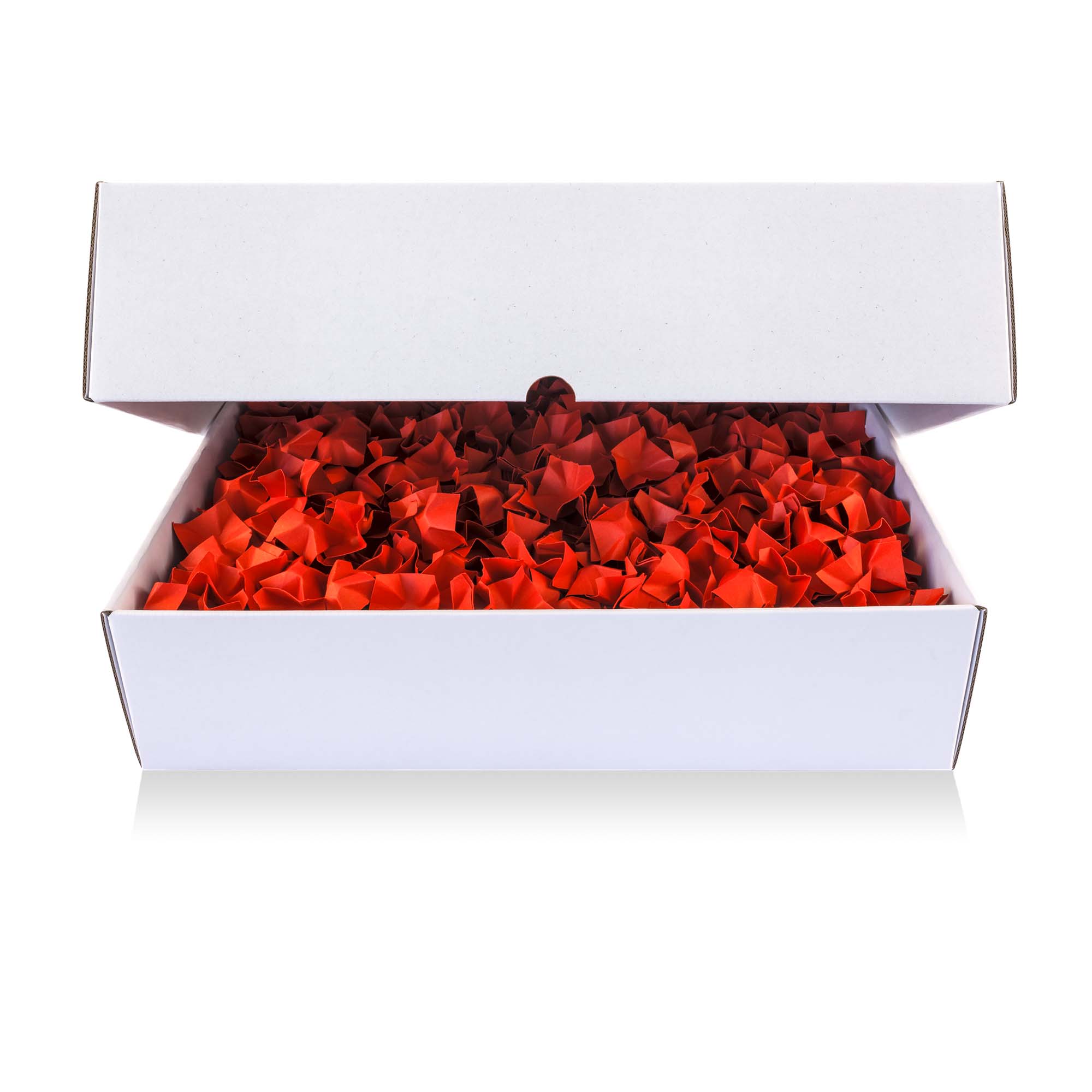 Geschenkbox Gross "Klassisch" - Füllmaterial Rot