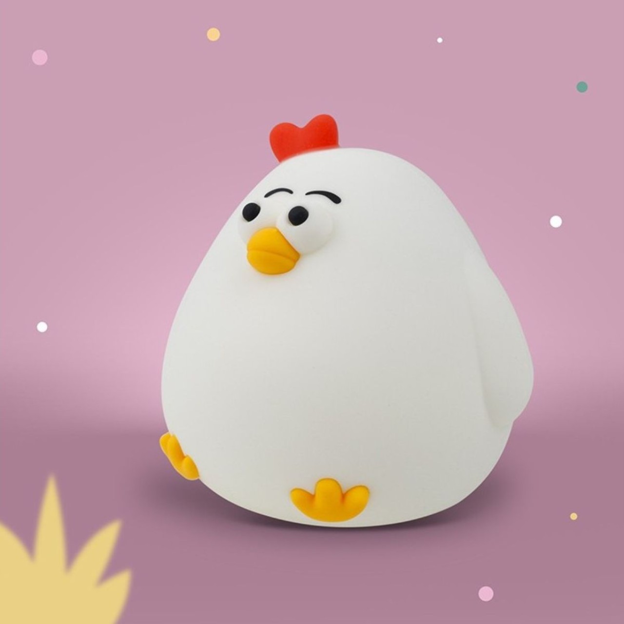 Plüsch, Huhn, Figur, Weiß, orangen Schnabel