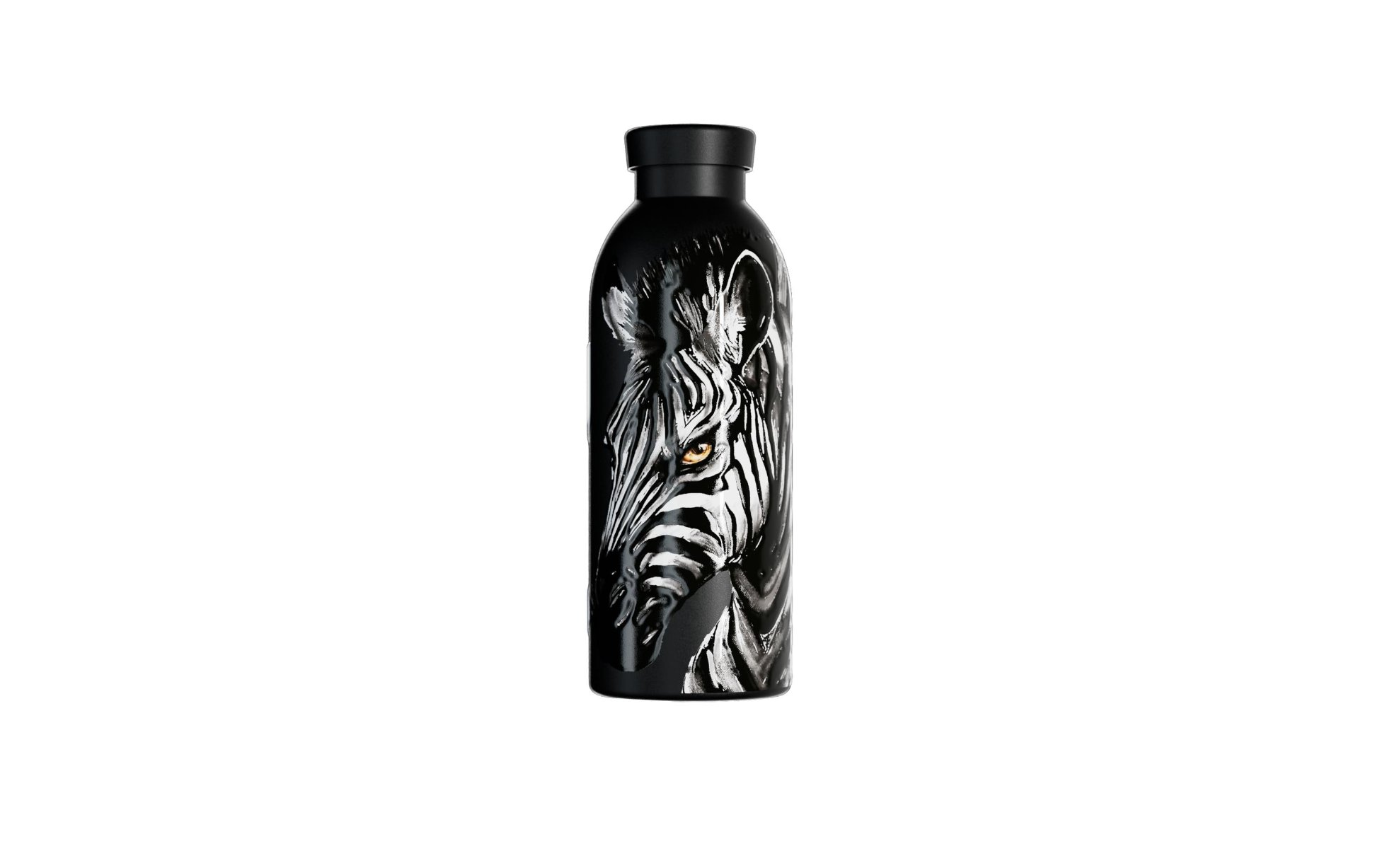 Flasche, Wasserflasche, Zebra, Schwarz, Tiermuster