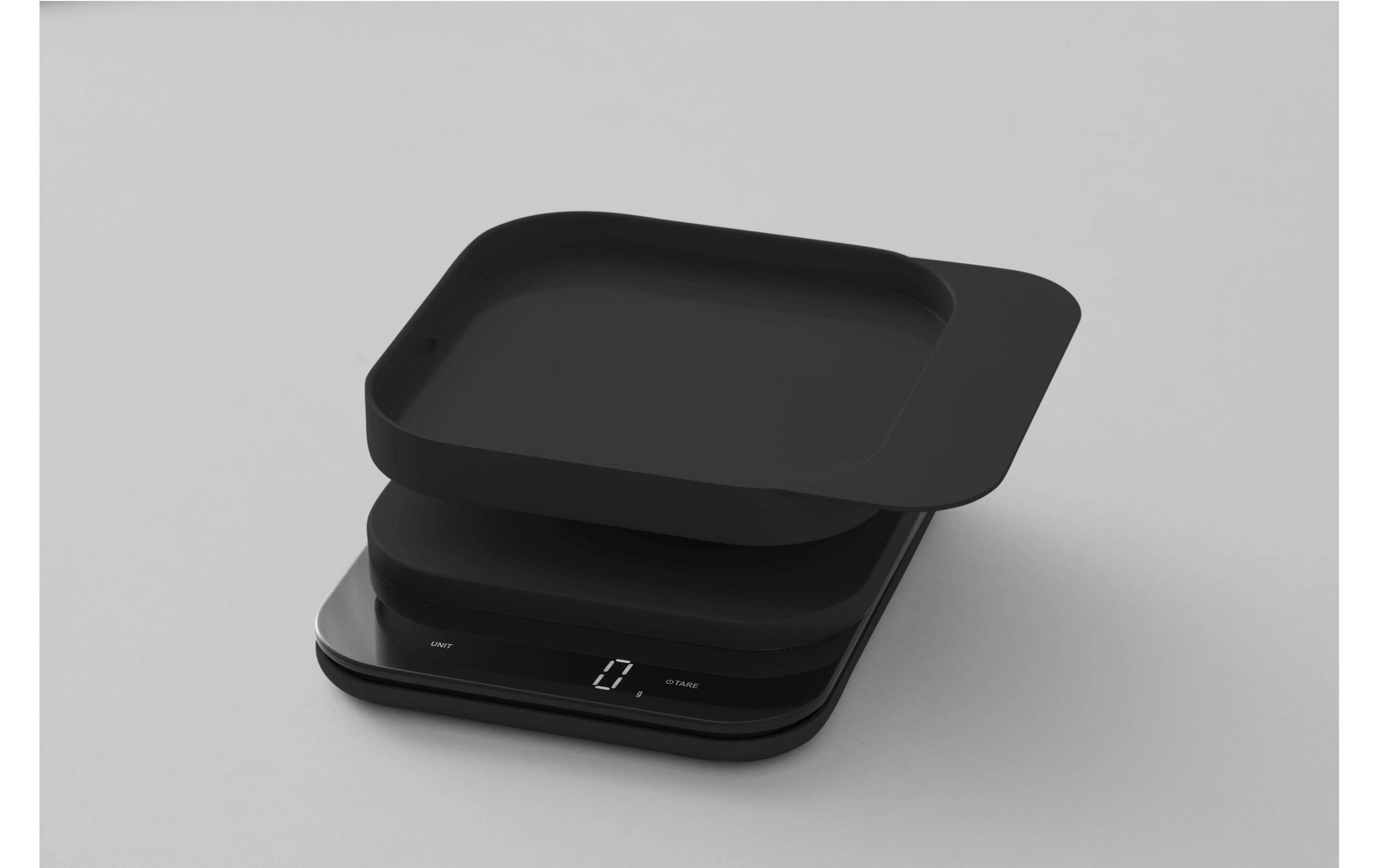 digitale waage, kitchen scale, schwarz, kompakt, oberfläche