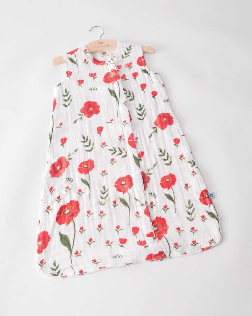 Cotton Muslin Sleeping Bag Gr. XL - Summer Poppy