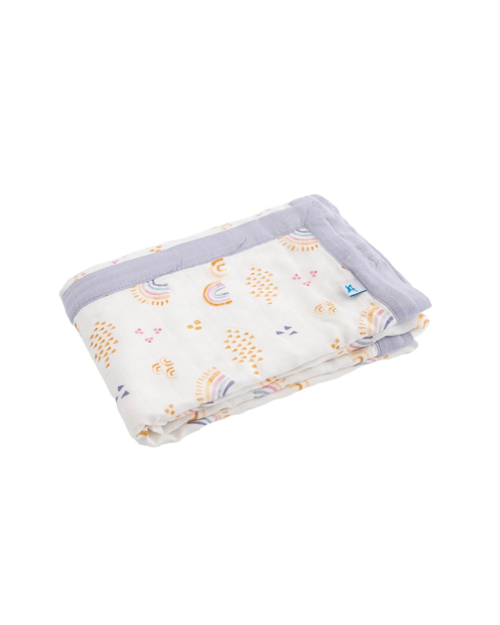 Deluxe Muslin Baby Blanket - Rainbows & Raindrops