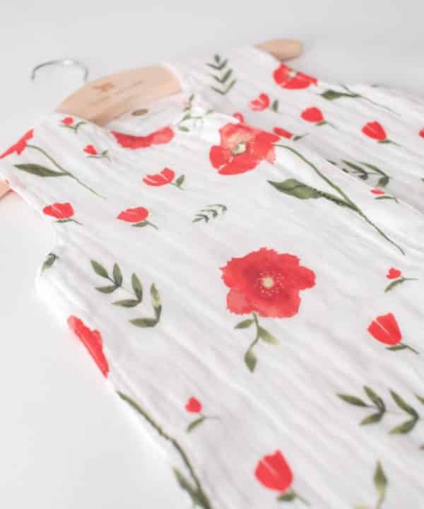 Cotton Muslin Sleeping Bag Gr. S - Summer Poppy Cotton Muslin Sleeping Bag Gr. S - Summer Poppy