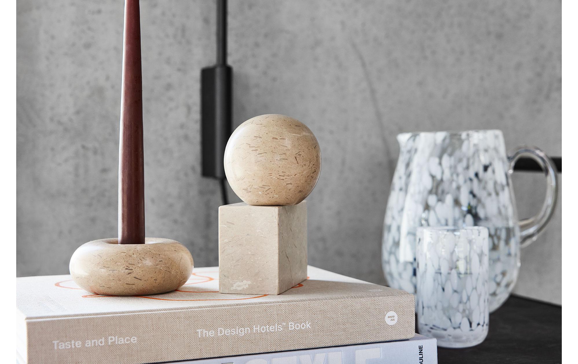 OYOY Buchstütze Marble Savi Eckig