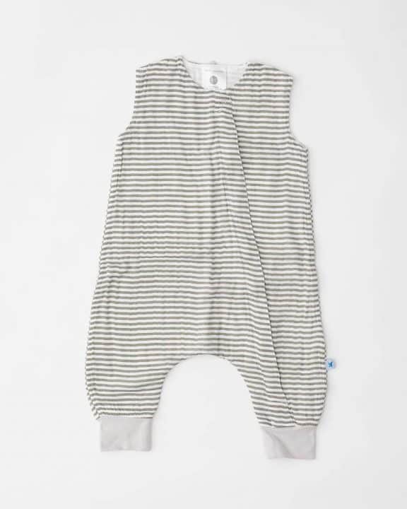 Cotton Muslin Sleep Romper Gr. L - Grey Stripe Cotton Muslin Sleep Romper Gr. L - Grey Stripe