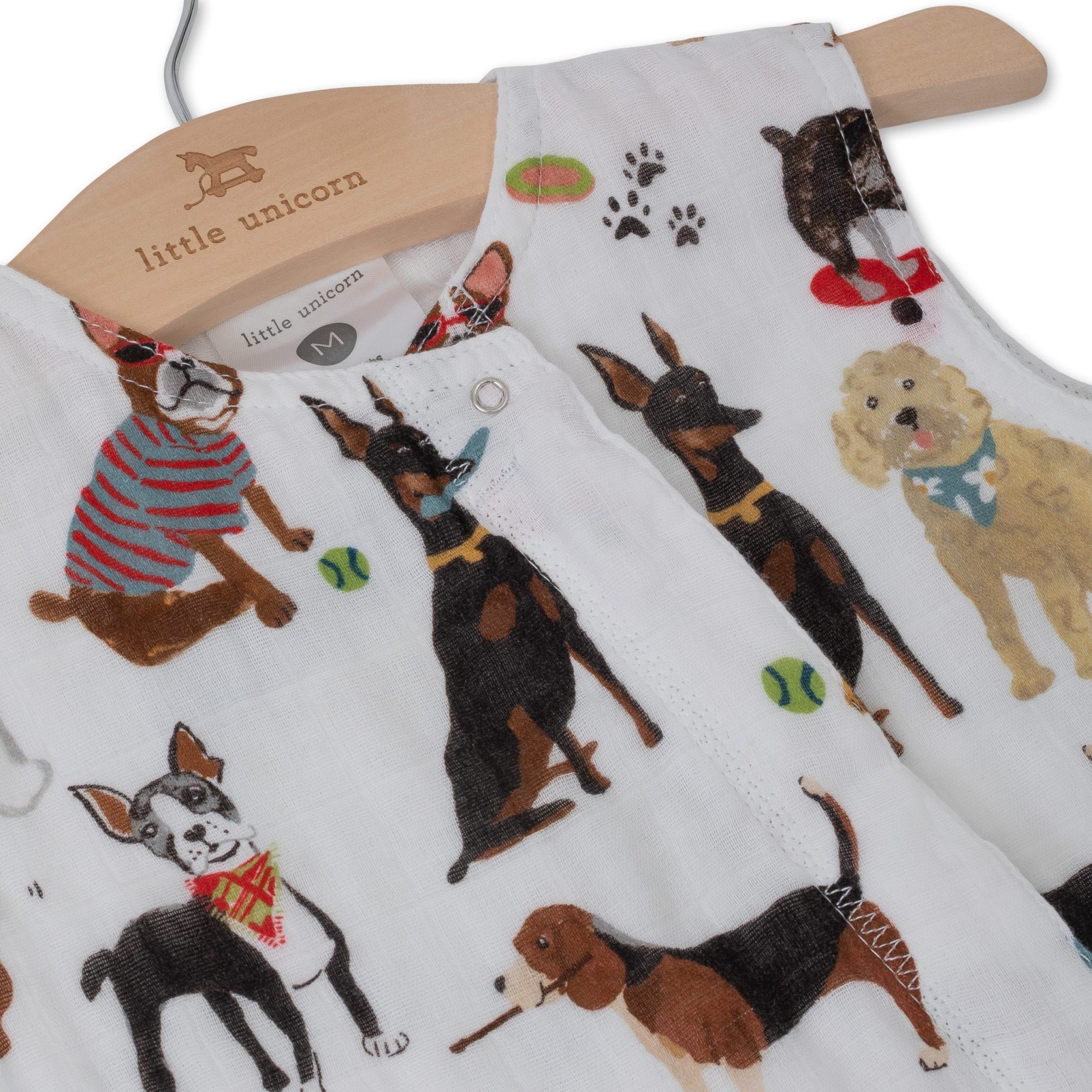Cotton Muslin Sleep Romper Gr. XL - Woof Cotton Muslin Sleep Romper Gr. XL - Woof