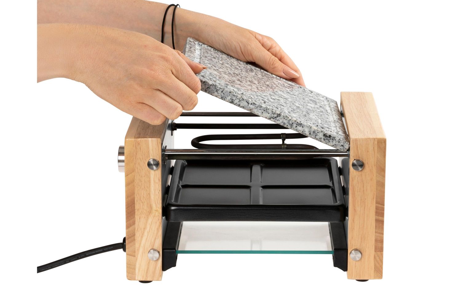 FURBER Raclette-Grill 4P Holz/Stein