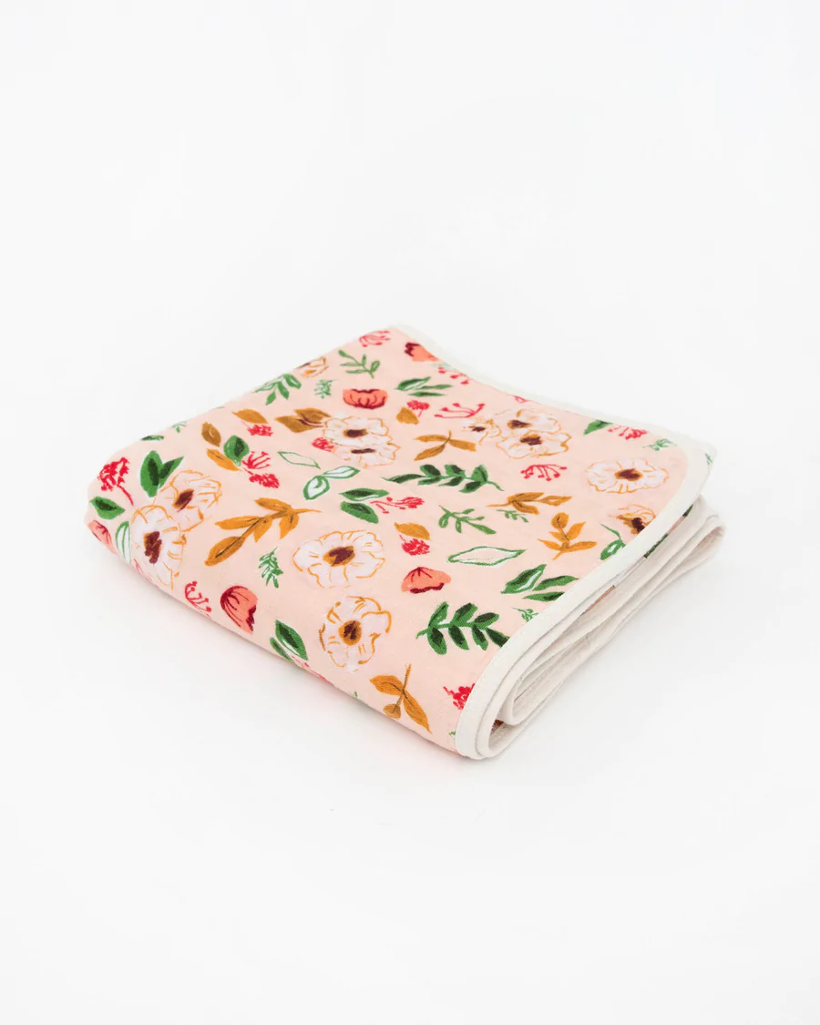 Cotton Muslin Quilt - Vintage Floral Cotton Muslin Quilt - Vintage Floral