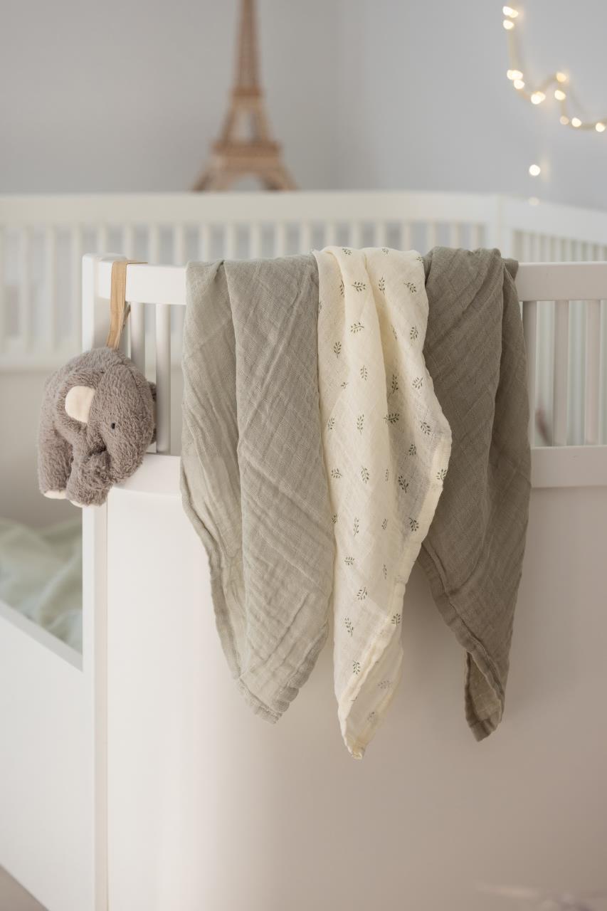 Spucktücher, Sophora Leaves Mist Green Dekoration für Zuhause, Leinen, Krippe, Mobiliar, Bett für Säuglinge