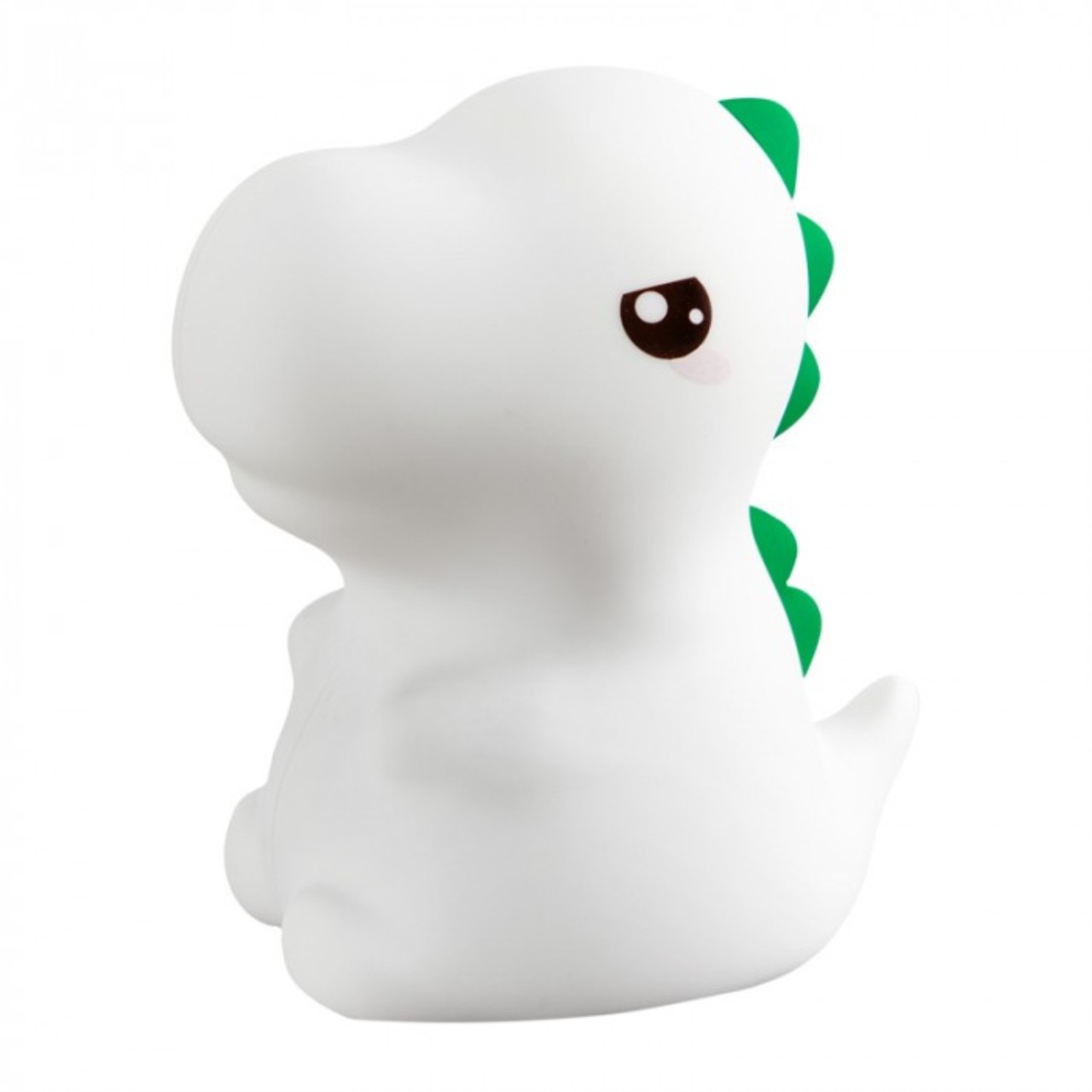 Figur, Dinosaurier-Spielzeug, Kuschelfigur, Gummi/Plüsch, Weiß, Grüne Rückenplatten