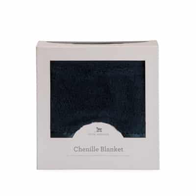 Chenille Receiving Blanket - Navy