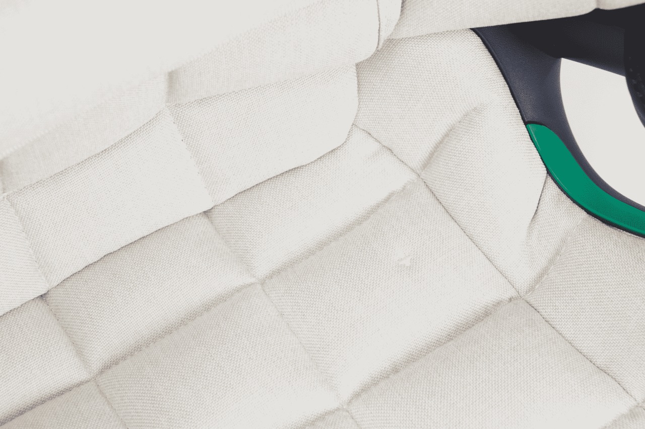 Sitzbezug, Kissen, Steppung, Gurtband, Griff