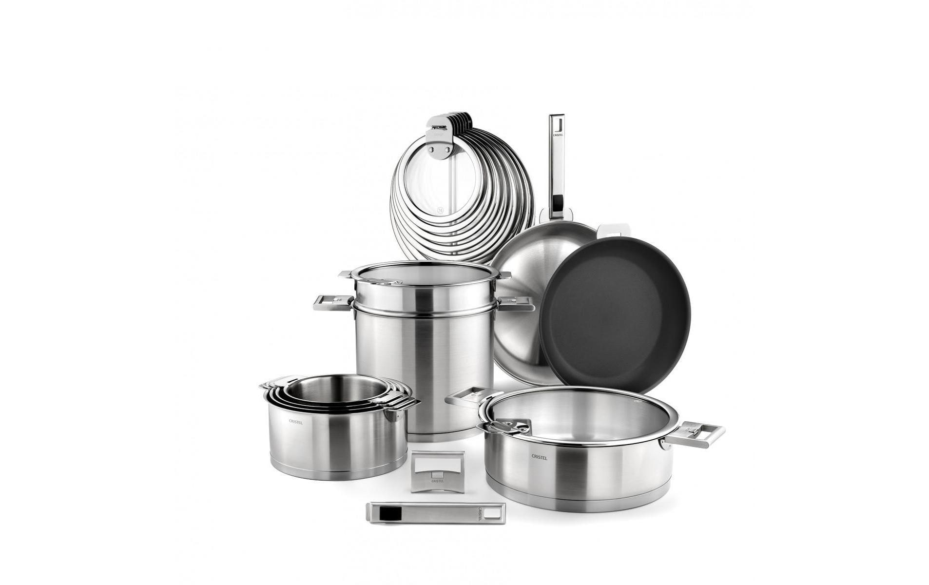 Cristel Topf 3er Set Strate, Ø 16/18/20cm,