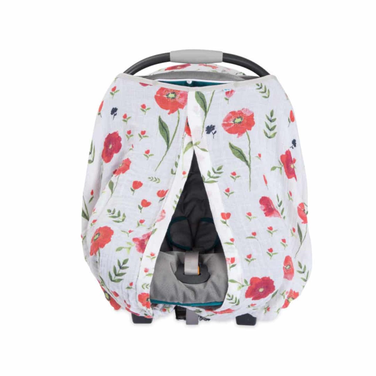 Baumwoll-Muslin Sonnendach Summer Poppy