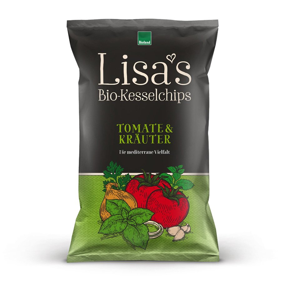 Lisa's Chips Bio Tomate und Kräuter, 125g Lisa's Chips Bio Tomate und Kräuter, 125g