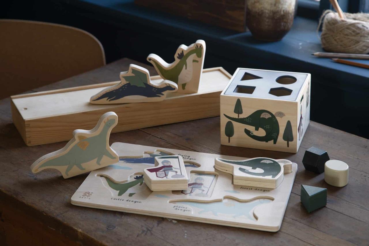 Kräftiges Puzzle aus Holz, Dragon Tales