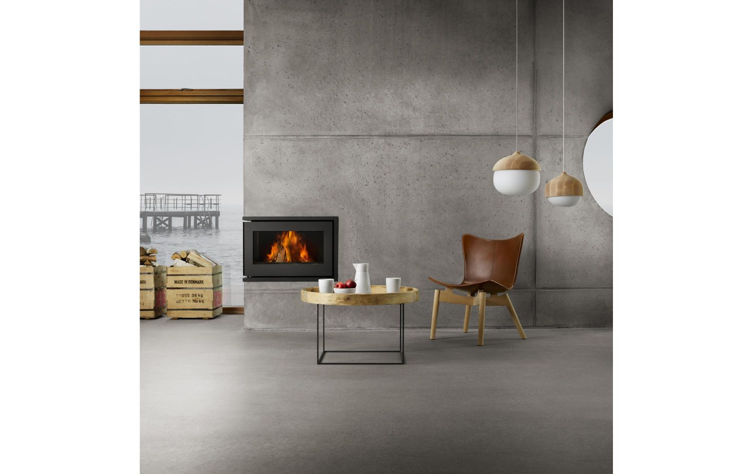 Drinnen, Innenarchitektur, Kamin, Feuerstelle, Lampe